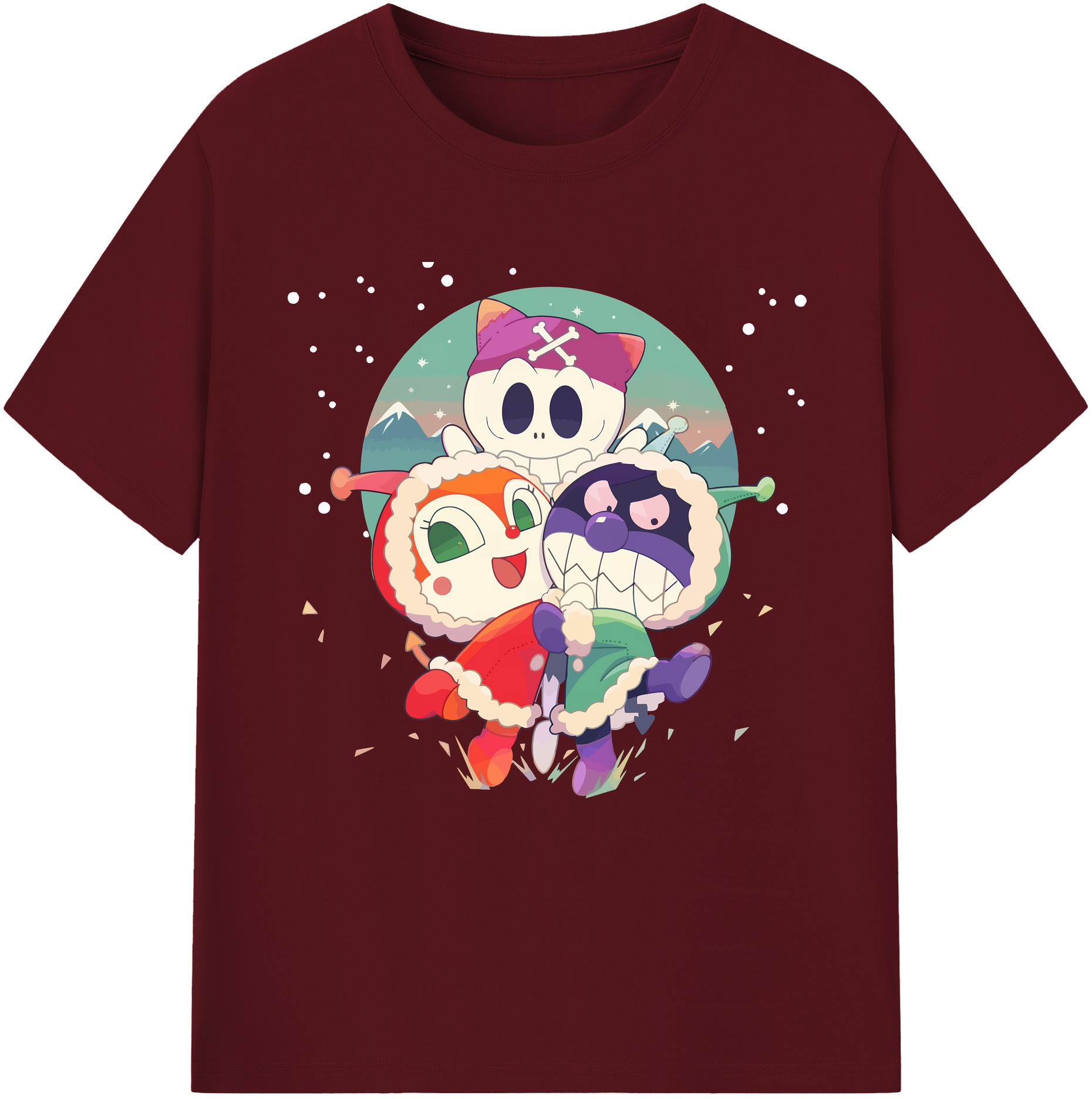 （画像用） アンパンマン Anpanman 綿100％半袖Tシャツ（フロントプリント）